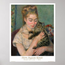 Kvinna med en katt print