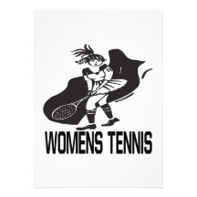 Kvinna tennis anpassade inbjudan