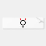 kvinnadjävulensymbol bildekal