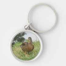 Kvinnlig gräsandanka Keychain Nyckel Ringar