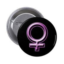 Kvinnligt symbol knapp