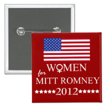 Kvinnor för Mitt Romney 2012+U.S. Flagga Knappar Med Nål