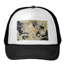 Kvinnor med daisyart nouveau keps