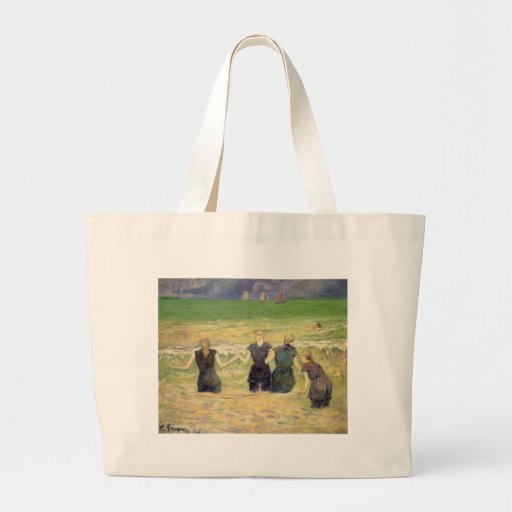 Kvinnor som badar Dieppe, Gauguin, post impression Tote Bags