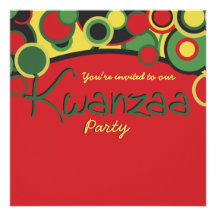 Kwanzaa partyinbjudningar