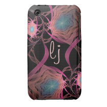 Kyla den abstrakt iPhonen 3case med monogramen Iphone 3 Case-mate Fodraler