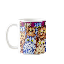 Kyla katter rånar vid Louis Wain Kaffe Muggar