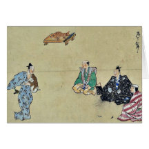Kyōgen lek med fyra tecken kort