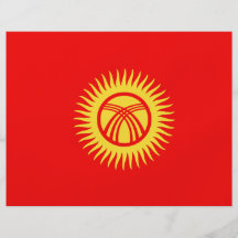 Kyrghyzstan flagga personliga flygblad