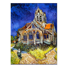 Kyrkan på Auvers Vykort