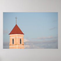 Kyrklig spire affischer