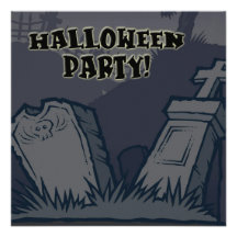 Kyrkogårdhalloween festinbjudan