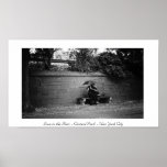 Kyss under ett Paraply Central Park - New York Print