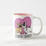 Kyssa för fransk (bulldogg) kaffe mugg