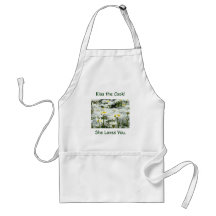 Kyssa kocken! förkläden älskar hon dig mammorförkl