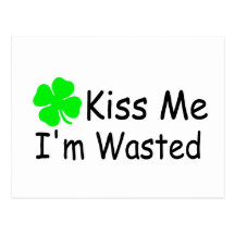 Kyssa mig den Im slösade st patricks day Vykort