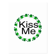 Kyssa mig st patricks dayirländare vykort