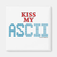 Kyssa mitt ASCII Kylskåpsnagnet