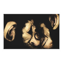 kyssande schimpanser sträckta canvas tryck
