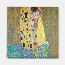 Kyssen 2 av Gustav Klimt Magneter För Kylskåp