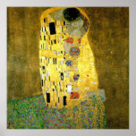 Kyssen av Gustav Klimt Affisch