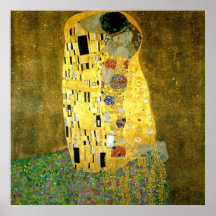 Kyssen av Gustav Klimt Affisch