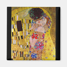 Kyssen av Gustav Klimt Kylskåpsnagnet