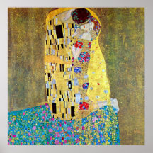 Kyssen (original- Der Kuss) vid Gustav Klimt Affisch