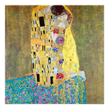 Kyssen (original- Der Kuss) vid Gustav Klimt Anpassade Inbjudan