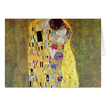 Kyssen (original- Der Kuss) vid Gustav Klimt Hälsnings Kort
