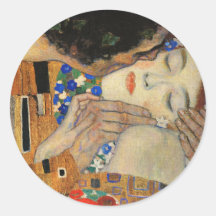 Kyssen (specificera), Gustav Klimt Rund Klistermärke