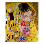 Kyssen (specificera), vid Gustav Klimt affischer