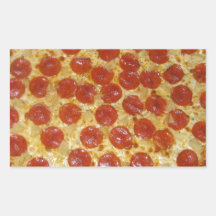Läcker peperoniPizza för Pizza… Retangel Klistermärken