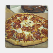 Läcker Pizza Kylskåpmagneter
