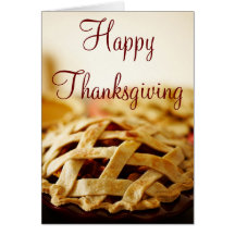 Läcker thanksgiving bakad paj hälsningskort