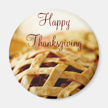 Läcker thanksgiving bakad paj magnet för kylskåp