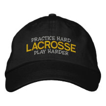 Lacrosse "övar hård mer hård för lek" som broderas broderad keps
