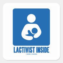 Lactivist insida (Breastfeeding Advocacy underteck Fyrkantigt Klistermärke