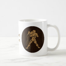 Läder-Look Aquarius Kaffe Mugg