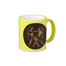 Läder-Look Gemini Kaffe Koppar