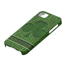 Läder-Look irländareklöver iPhone 5 Case-Mate Skydd