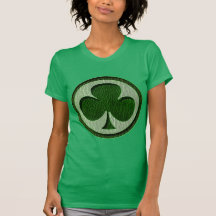 Läder-Look irländareklöver T Shirts
