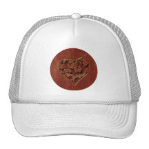 Läder-Look valentin Baseball Hat
