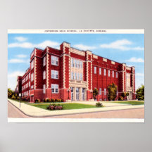 Lafayette Indiana gammal Lafayette Jefferson kick Affischer