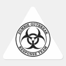 Lag för Zombieutbrottsvar (biohazarden) Triangle Sticker