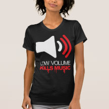 Låg volym dödar musik tee shirts