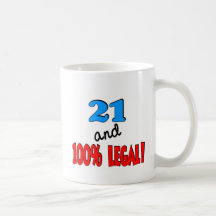lagliga 21 och 100% kaffe mugg
