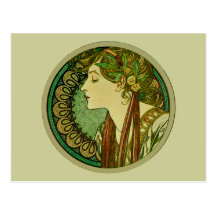 Lagrar Alphonse Mucha Vykort