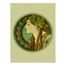 Lagrar Alphonse Mucha Vykort