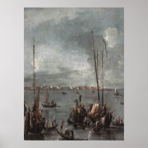 "Lagunen som ser in mot Murano Affisch